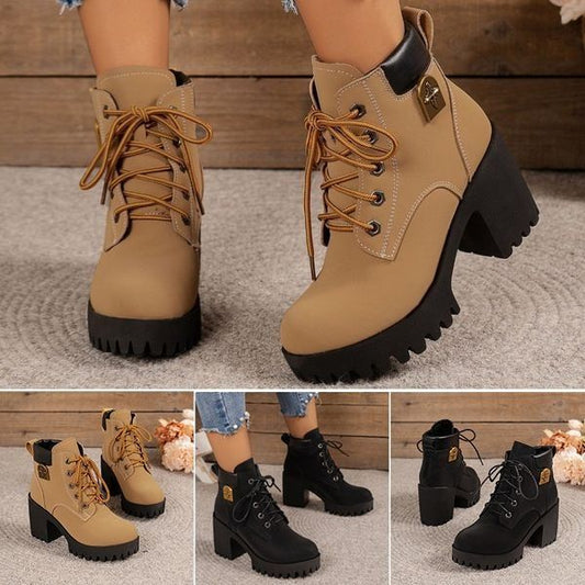 🎅🔥【35-42】2025 nowa gruba podeszwa brytyjski styl Martin buty🔥