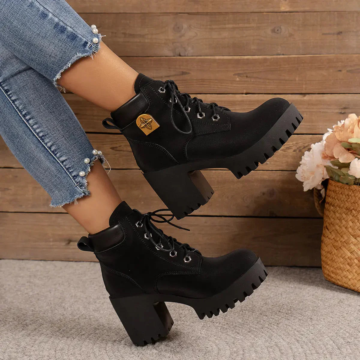🎅🔥【35-42】2025 nowa gruba podeszwa brytyjski styl Martin buty🔥