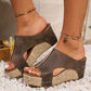 【EU 36-43】👡Wedge szandál szegecses díszítéssel nőknek