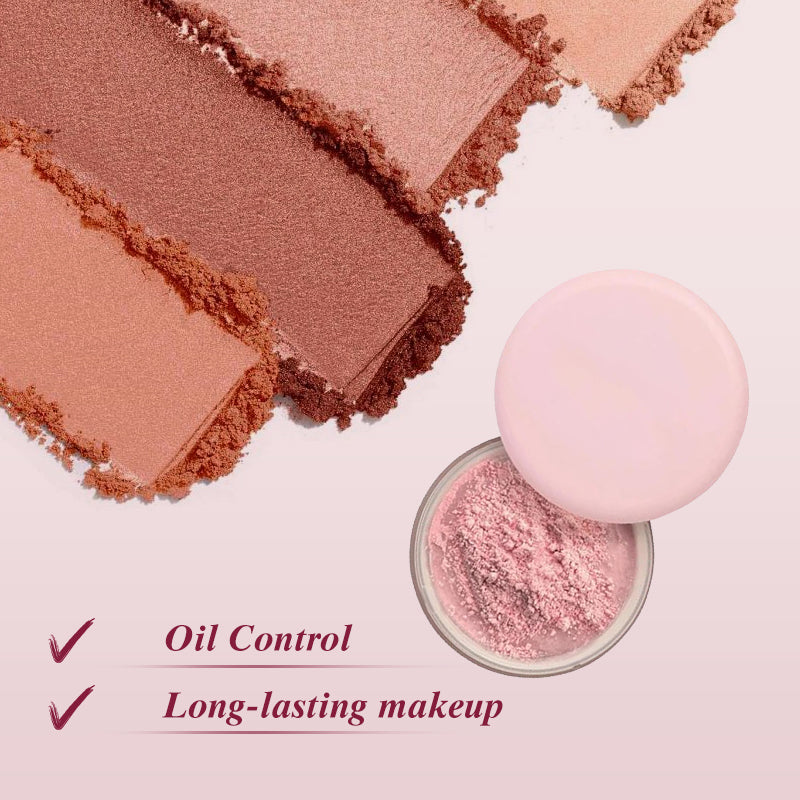 🎉Różowy puder utrwalający Beauty🤩Darmowy pędzel do pudru o tej samej wartości przy dzisiejszym zamówieniu
