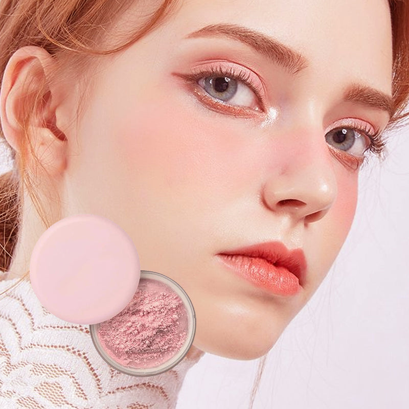 🎉Różowy puder utrwalający Beauty🤩Darmowy pędzel do pudru o tej samej wartości przy dzisiejszym zamówieniu