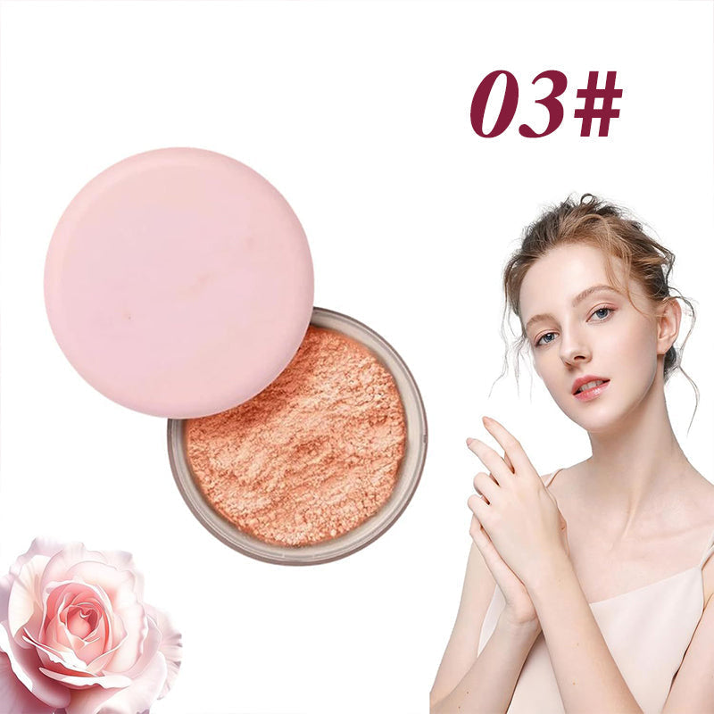 🎉Różowy puder utrwalający Beauty🤩Darmowy pędzel do pudru o tej samej wartości przy dzisiejszym zamówieniu