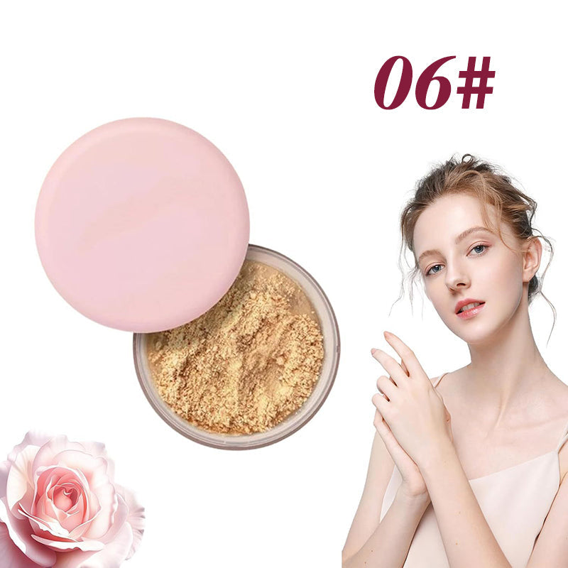 🎉Różowy puder utrwalający Beauty🤩Darmowy pędzel do pudru o tej samej wartości przy dzisiejszym zamówieniu