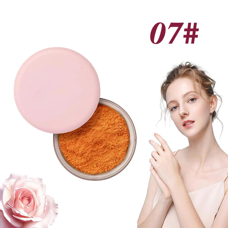 🎉Różowy puder utrwalający Beauty🤩Darmowy pędzel do pudru o tej samej wartości przy dzisiejszym zamówieniu
