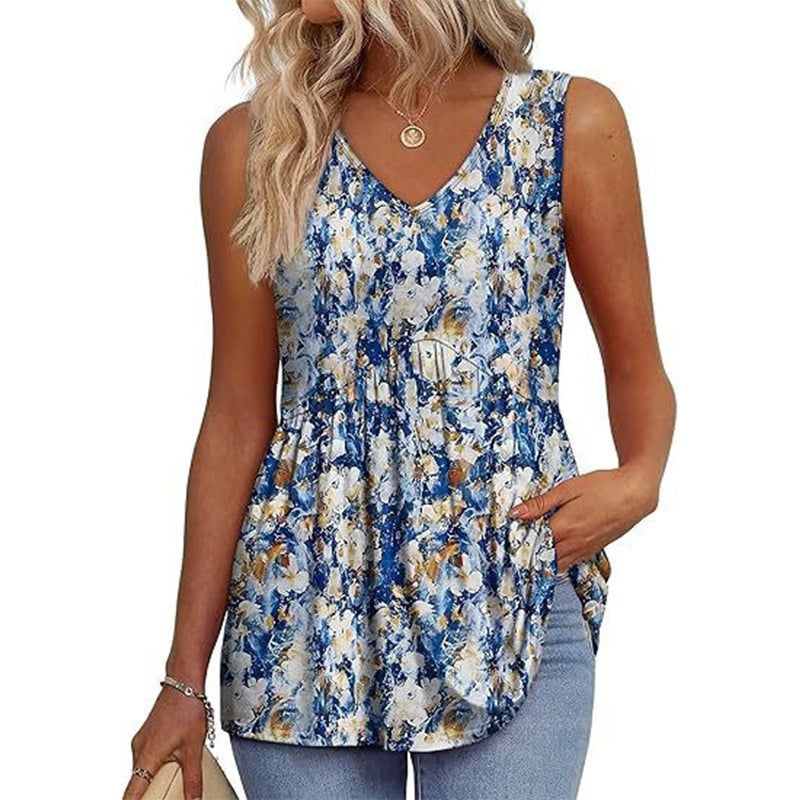 Ograniczona czasowo oferta specjalna⏰ Damski top bez rękawów z dekoltem w szpic👚