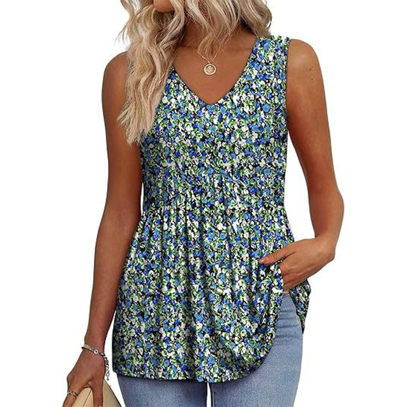 Ograniczona czasowo oferta specjalna⏰ Damski top bez rękawów z dekoltem w szpic👚