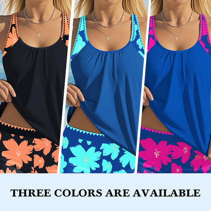 🌺 Tankini szett rövidnadrággal – S-3XL, nyári frissesség