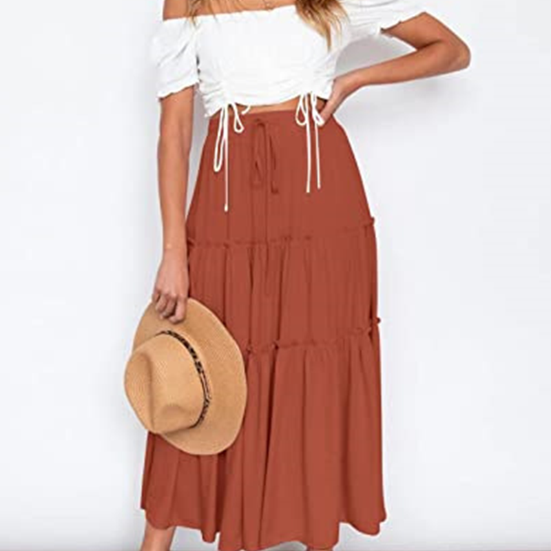 Spódnica z plisowaną boho
