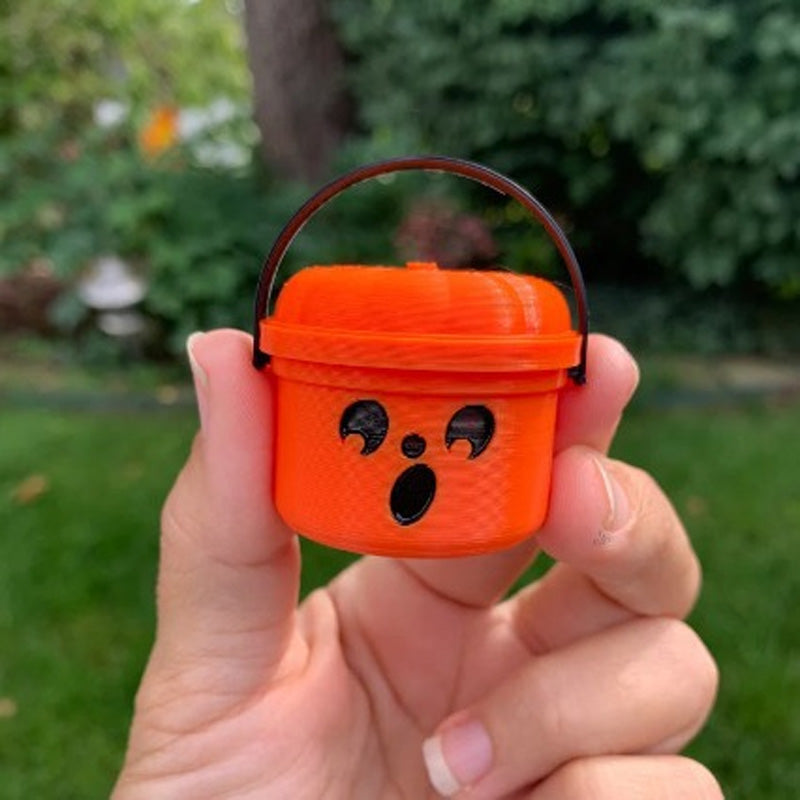 Halloweenowe nostalgiczne wiadro mini -drukowane