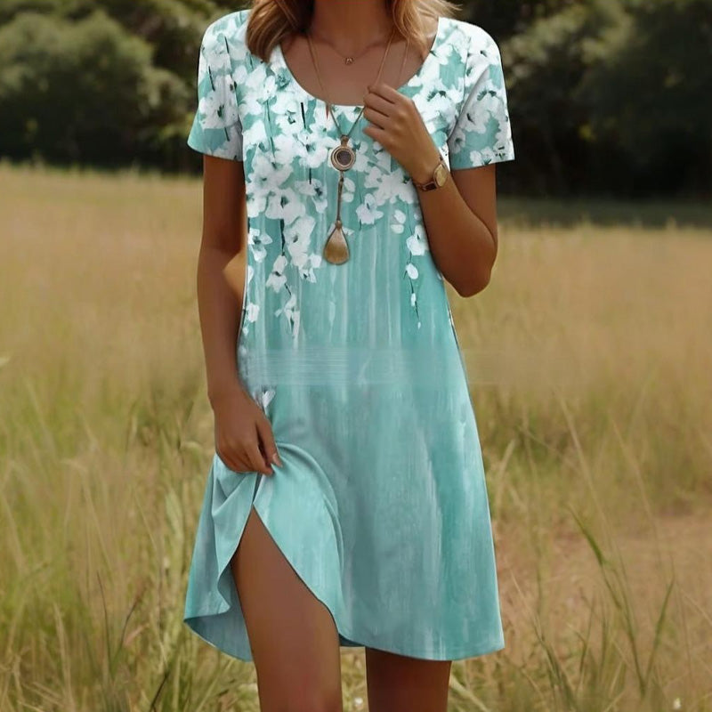 👗✨Damska casualowa sukienka w kwiaty