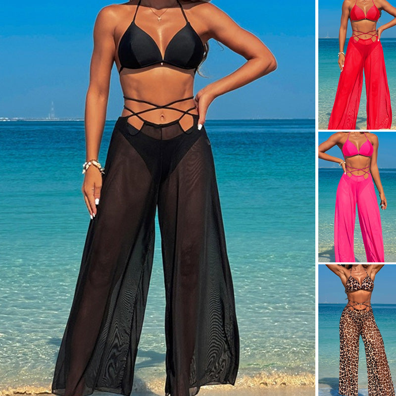 🔥👙Damski seksowny strój kąpielowy bikini na plażę, 3 częściowy