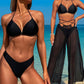 🔥👙Damski seksowny strój kąpielowy bikini na plażę, 3 częściowy