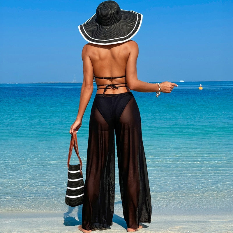 🔥👙Damski seksowny strój kąpielowy bikini na plażę, 3 częściowy