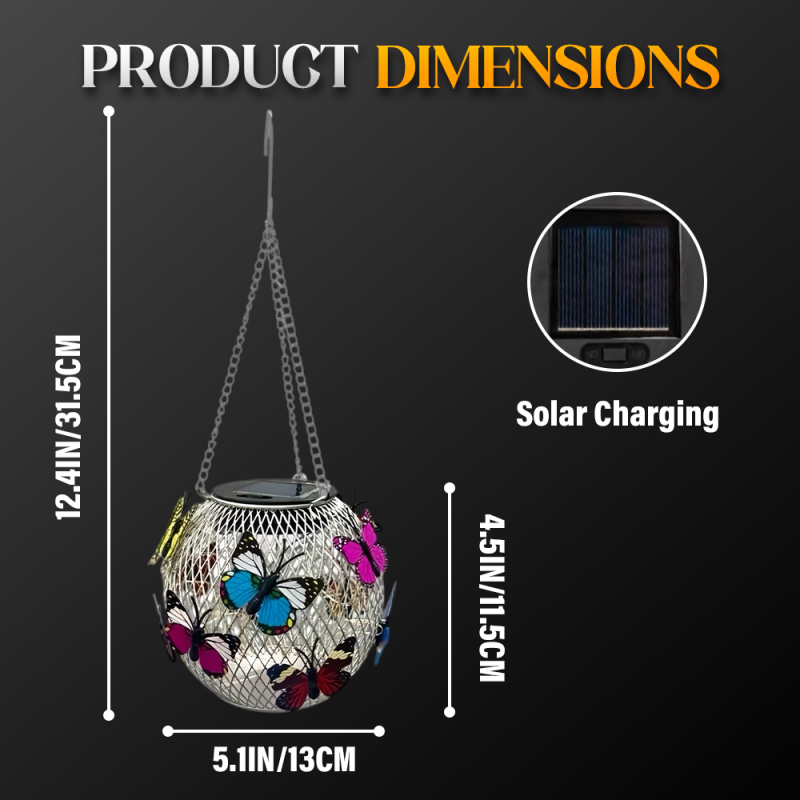 Solarna lampa wisząca Sztuka żelaza
