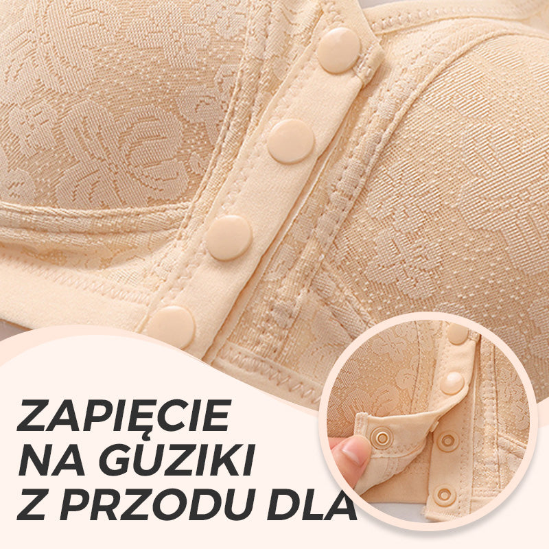 Niezwykle wygodna bielizna damska z zapięciem na guziki z przodu