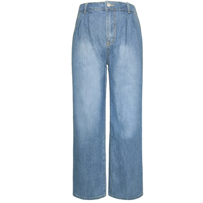 👖 Damska jeansy casualowe z efektem sprania