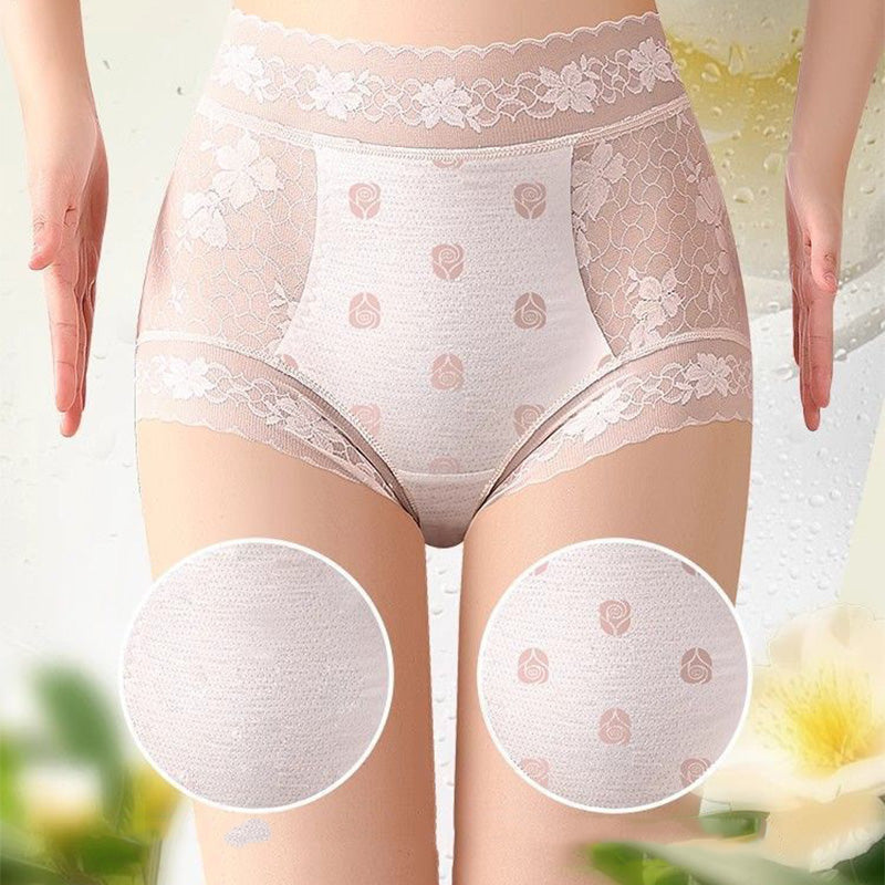 【❣️Kup 1 opakowanie 2 gratis】👙Damskie bezszwowe koronkowe majtki z wysokim stanem