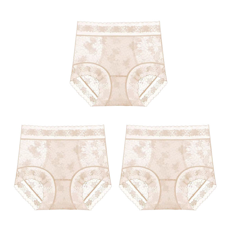 【❣️Kup 1 opakowanie 2 gratis】👙Damskie bezszwowe koronkowe majtki z wysokim stanem