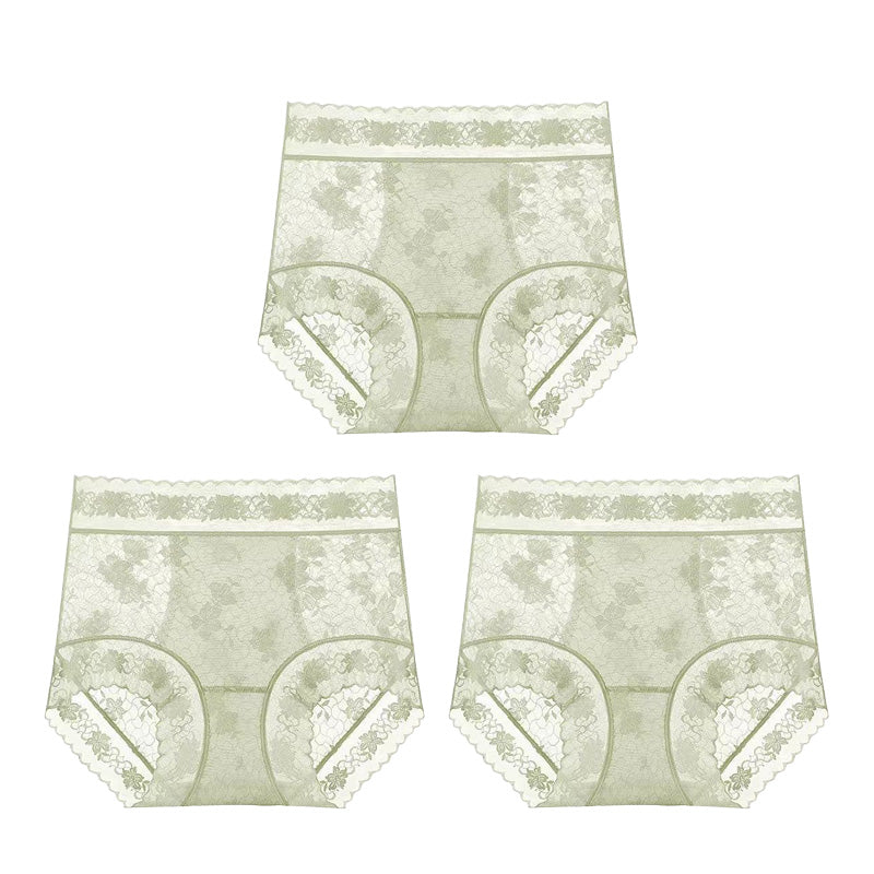 【❣️Kup 1 opakowanie 2 gratis】👙Damskie bezszwowe koronkowe majtki z wysokim stanem