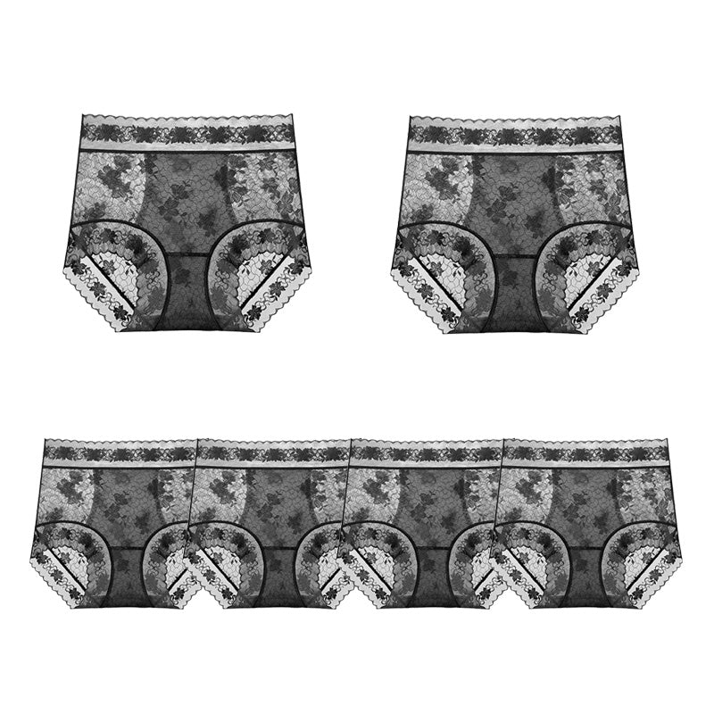【❣️Kup 1 opakowanie 2 gratis】👙Damskie bezszwowe koronkowe majtki z wysokim stanem