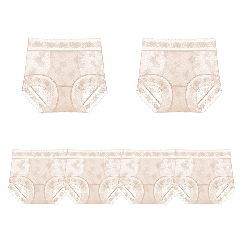 【❣️Kup 1 opakowanie 2 gratis】👙Damskie bezszwowe koronkowe majtki z wysokim stanem