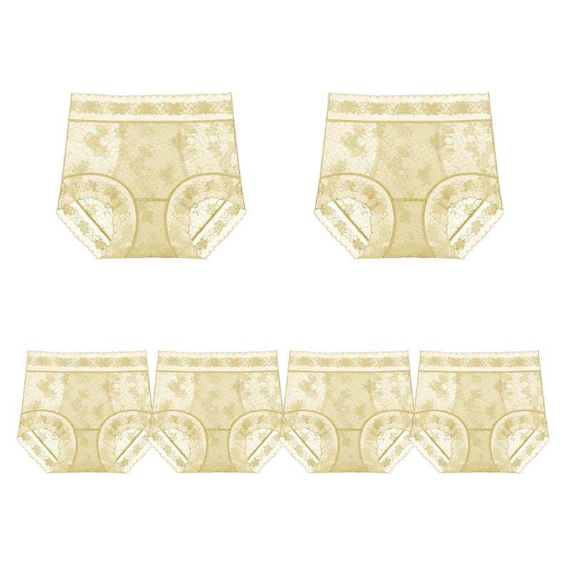 【❣️Kup 1 opakowanie 2 gratis】👙Damskie bezszwowe koronkowe majtki z wysokim stanem