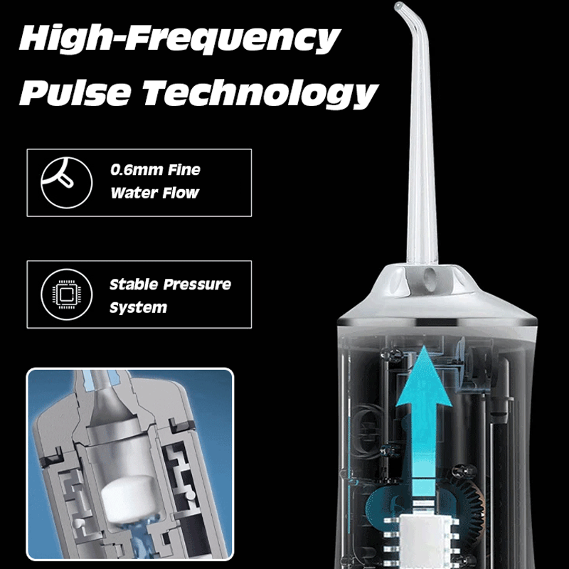 🦷Przenośny flosser do wody o zmiennej częstotliwości