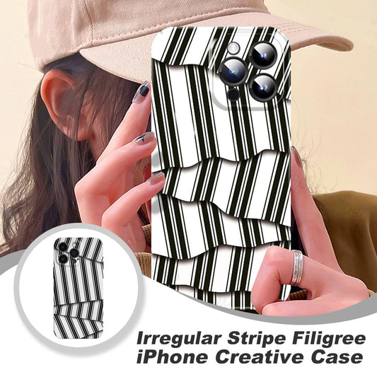 Nieregularne paski Filigree iPhone Sprawa kreatywna