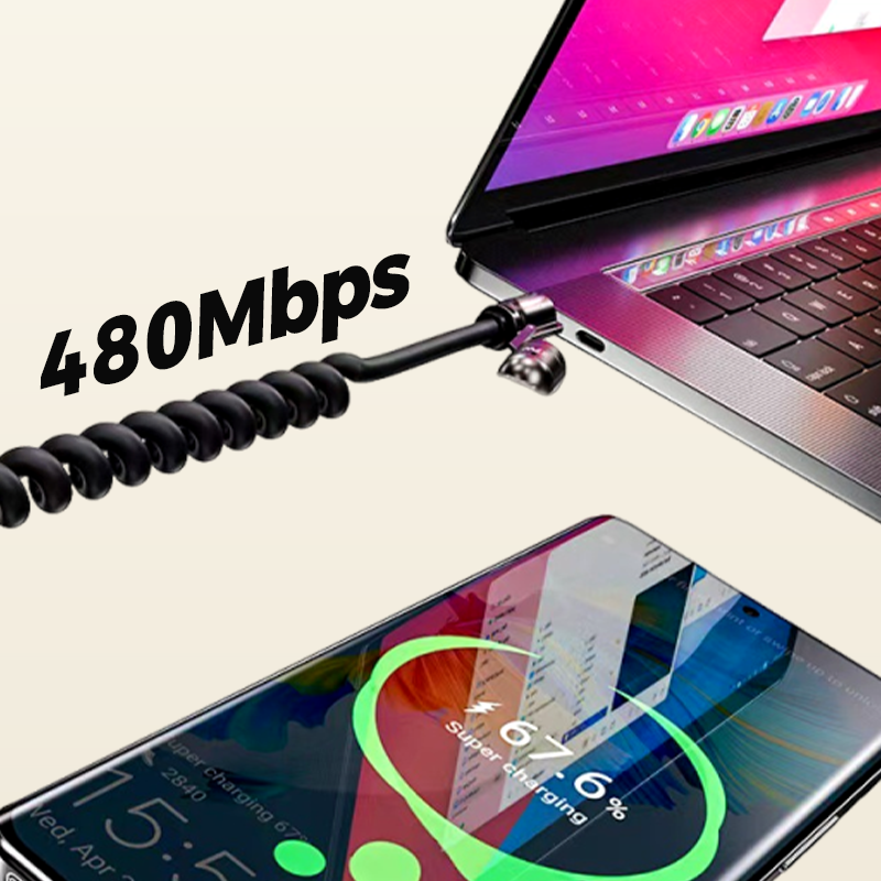 4-w-1 spryskany kabel szybkiego ładowania
