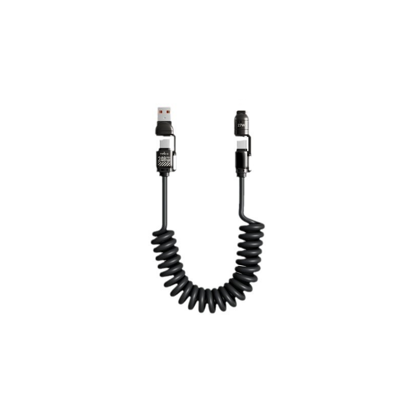 4-w-1 spryskany kabel szybkiego ładowania