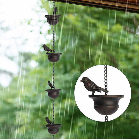 Esővédő lánc madár motívummal