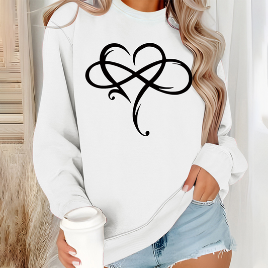Bluza z długim rękawem z okrągłym szyjami