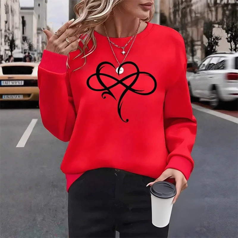 Bluza z długim rękawem z okrągłym szyjami