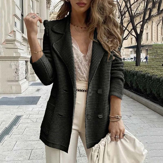 Elegancki żebrowany blezer damski