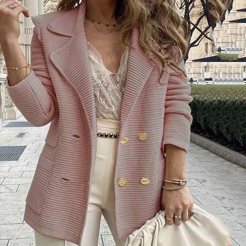 Elegancki żebrowany blezer damski