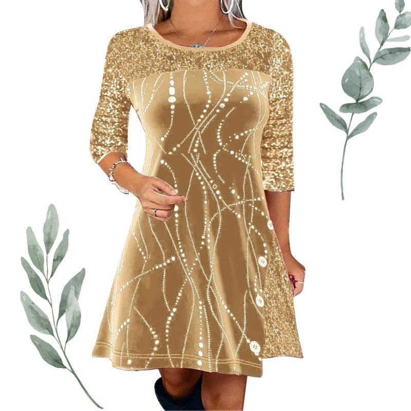✨Elegancka sukienka z cekinami o linii A