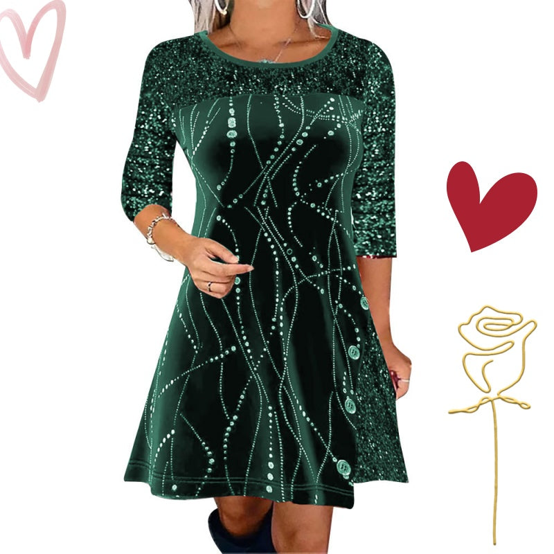 ✨Elegancka sukienka z cekinami o linii A