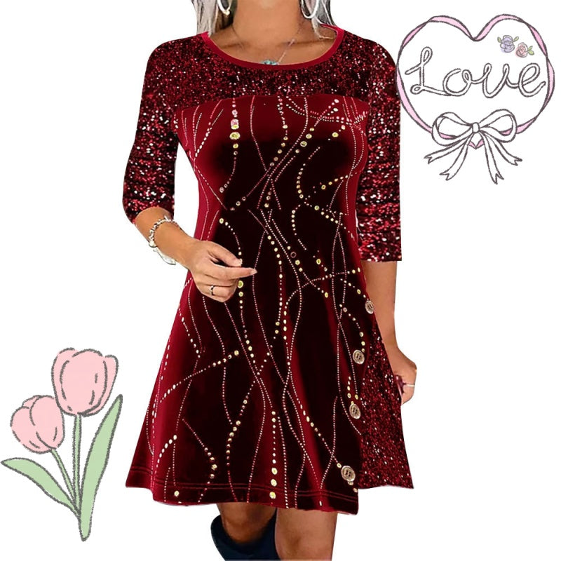 ✨Elegancka sukienka z cekinami o linii A