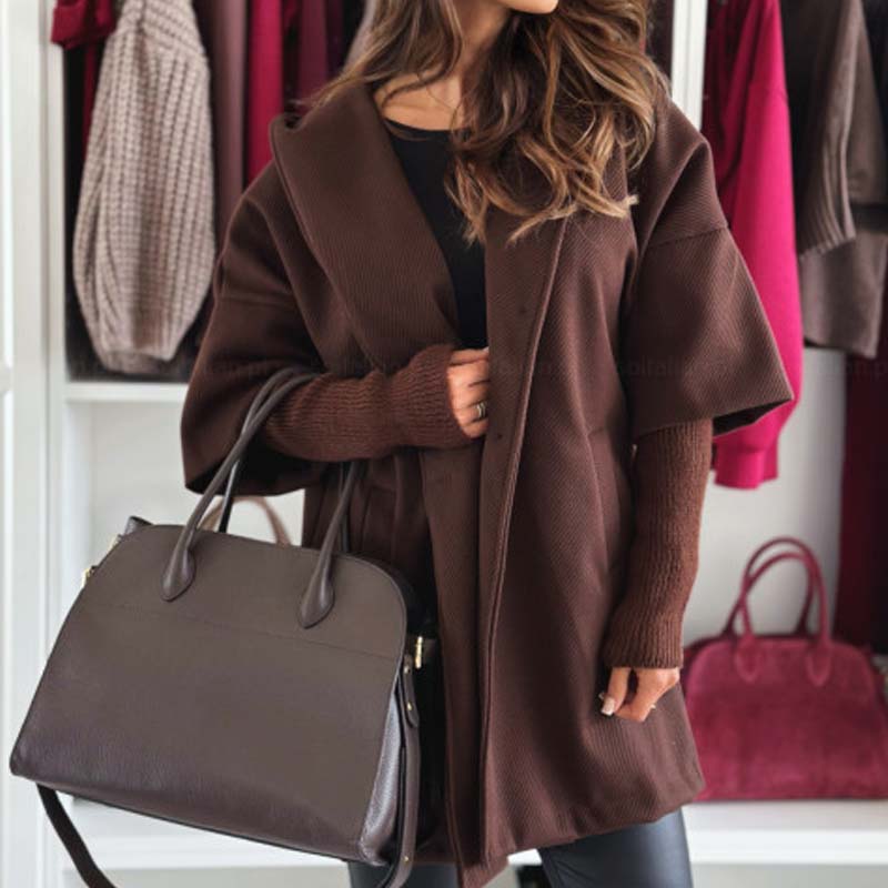 Elegancki patchwork z kapturem