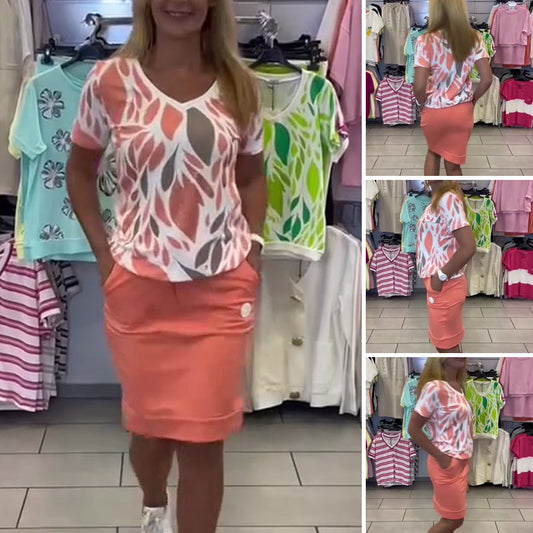👗1 zestaw = 5 strojów! Wydrukowana top + spódnica - gotowa praca/data/weekend