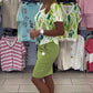 👗1 zestaw = 5 strojów! Wydrukowana top + spódnica - gotowa praca/data/weekend