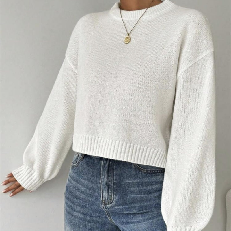 Stylowy sweter z długim rękawem