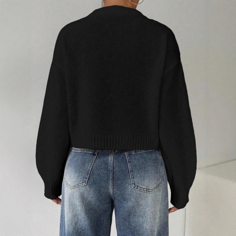 Stylowy sweter z długim rękawem