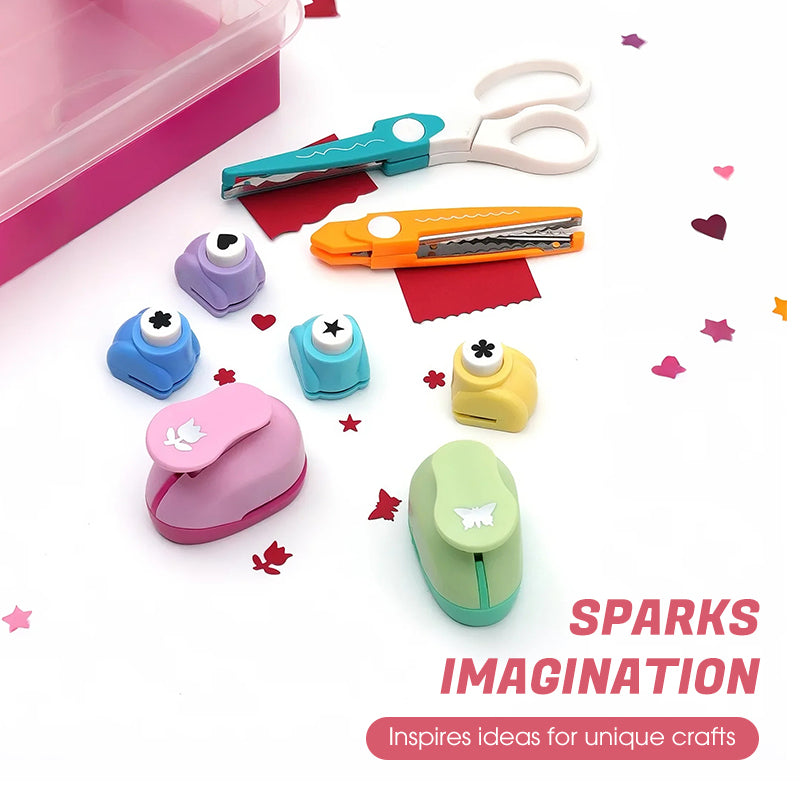 💖 Prezent dla Twojego dziecka🎁 Kreatywny zestaw dla dzieci z dziurkaczem