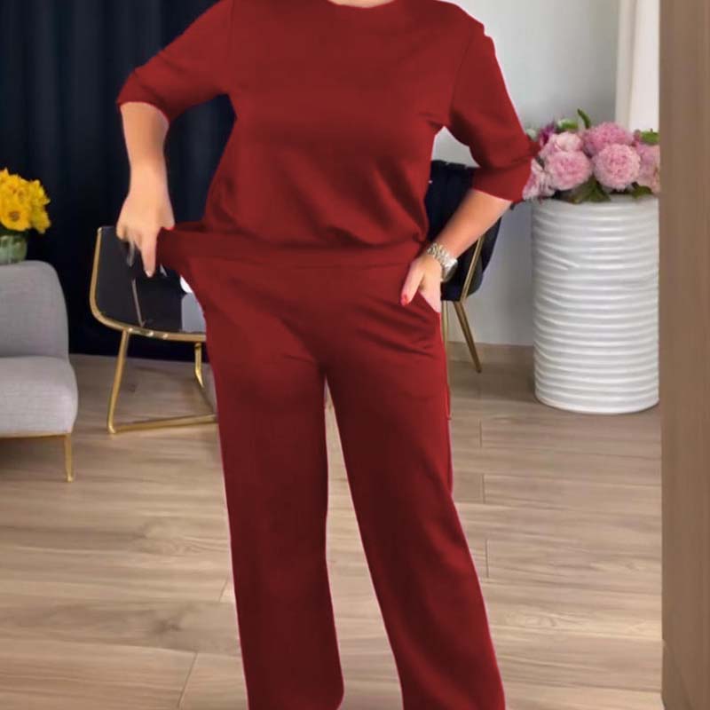 💝Elegancki 3-częściowy zestaw zawierający długi kardigan, bluzkę i spodnie