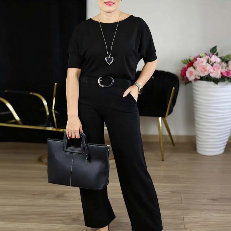 💝Elegancki 3-częściowy zestaw zawierający długi kardigan, bluzkę i spodnie