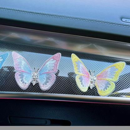 🦋🚗 Hímzett Pillangó Autós Dekoráció