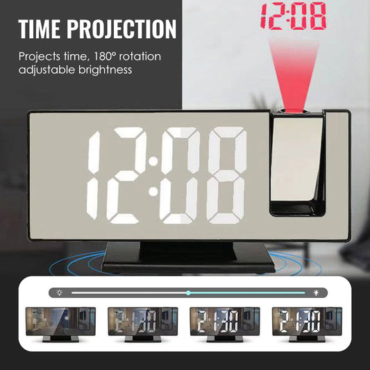 ⏰ Tükrözött LED ébresztőóra – idő, hőmérséklet, egyben