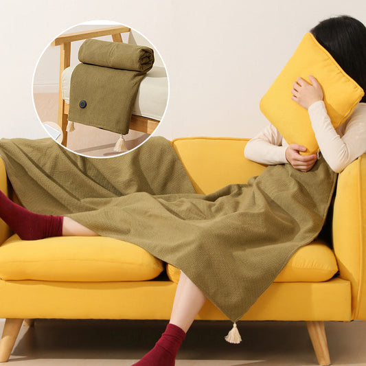 🔥Hordozható, puha cipzáras, elektromos fűtött takaró kendő
