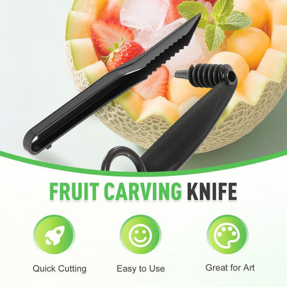 🥒🍴Spirálkés és V alakú vágókések gyümölcsdíszítéshez